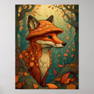Cute fox poster