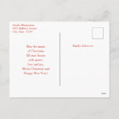 Cute Fox Pup in a Red Scarf Christmas Feestdagenkaart (Achterkant)