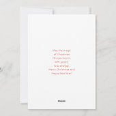 Cute Fox Pup in a Red Scarf Christmas Feestdagenkaart (Achterkant)