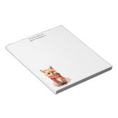 Cute Fox Pup in a Red Scarf Notitieblok (Schuin)