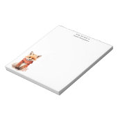 Cute Fox Pup in a Red Scarf Notitieblok (Linkerzijde)