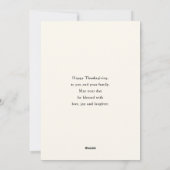 Cute Fox Pup in a Red Scarf Thanksgiving Feestdagenkaart (Achterkant)