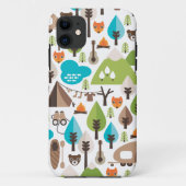 Cute fox retro iphone case (Achterkant)