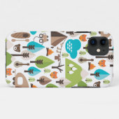 Cute fox retro iphone case (Achterkant (horizontaal))