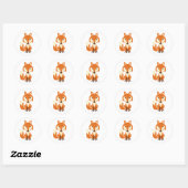 Cute Fox Ronde Sticker (Vel)