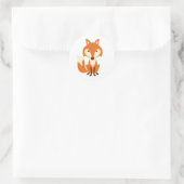 Cute Fox Ronde Sticker (Tas)