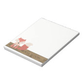 Cute Fox Rustic Wood Forest Creatalized Notitieblok (Linkerzijde)