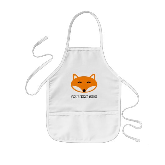 Cute fox schort voor kinderen | personaliseerbare  (Voorkant)