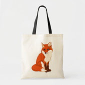 Cute Fox Sitting Canvas tas (Voorkant)