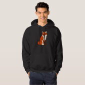 Cute Fox Sitting Mannen Hoodie (Voorkant volledig)