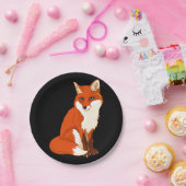 Cute Fox Sitting Paper Borden Papieren Bordje (Feest)