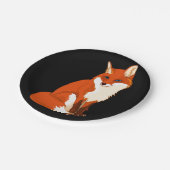 Cute Fox Sitting Paper Borden Papieren Bordje (Gekanteld)