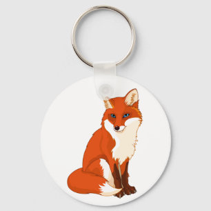 Cute Fox Sitting Sleutelhanger
