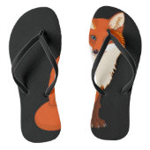 Cute Fox Sitting Teenslippers (Voetbed)