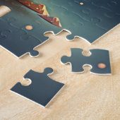 Cute Fox Slaping in Wereldbol van de Galaxy Stars Legpuzzel (Zijkant)