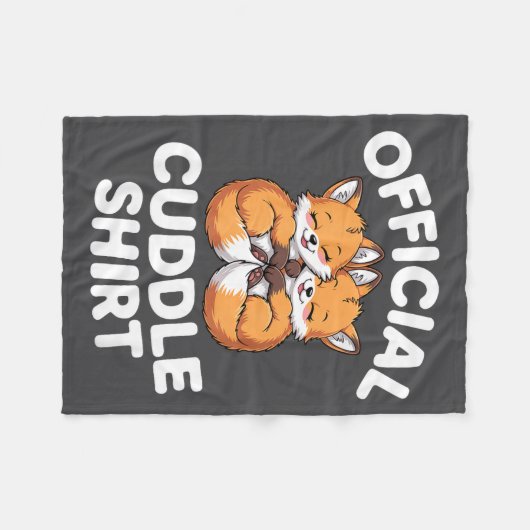 Cute Fox Snuggle Couple This Is My Cuddle  Fleece Deken (Voorkant (Horizontaal))