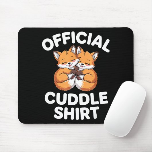 Cute Fox Snuggle Couple This Is My Cuddle  Muismat (Met muis)