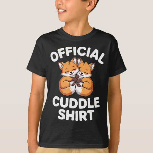 Cute Fox Snuggle Couple This Is My Cuddle T-shirt (Voorkant)