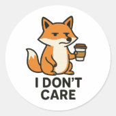 Cute Fox Sticker – Cozy Animal Illustration (Voorkant)