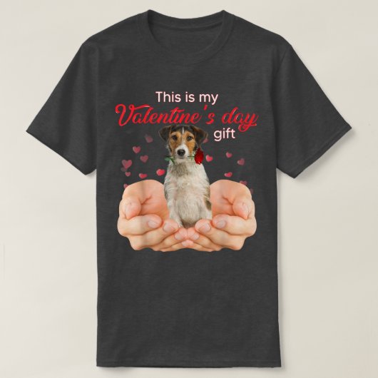 Cute Fox Terrier This Is My Valentine's Day Pajama T-shirt (Design voorkant)