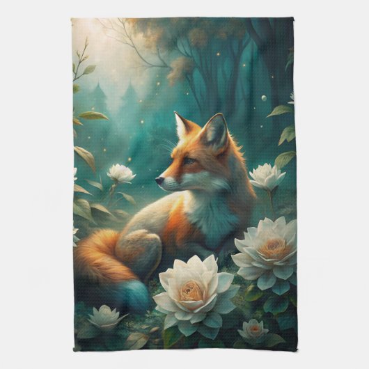 Cute Fox Theedoek (Verticaal)