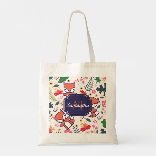 Cute Fox Tote Bag (Achterkant)