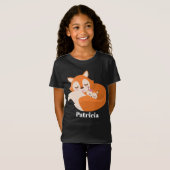 Cute Fox voegt naam t-shirt toe (Voorkant volledig)