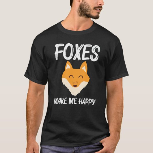 Cute Fox voor mannen, eigenaars van zoogdieren- en T-shirt (Voorkant)