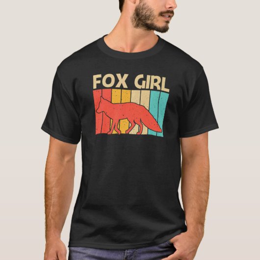 Cute Fox voor meisjes Mam Vulpine Fox Wilde Dier T-shirt (Voorkant)