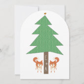 Cute Fox Wedding Invitation Kaart (Achterkant)