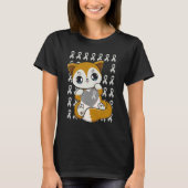 Cute Fox With Ribbon For Dyslexia Awareness T-shirt (Voorkant)