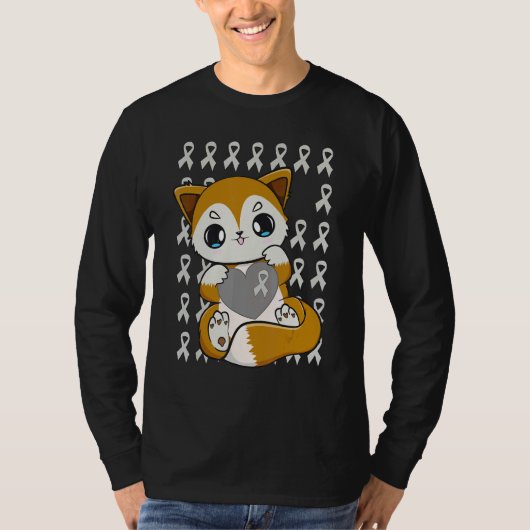 Cute Fox With Ribbon For Dyslexia Awareness T-shirt (Voorkant)