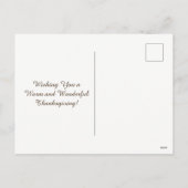 Cute Fox Woodland Animals Golden Thanksgiving Feestdagenkaart (Achterkant)