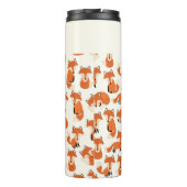 Cute Fox Woodland Autumn Forest Pattern Thermosbeker (Achterkant)