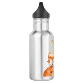 Cute Fox Woodland Feesthoed roze Waterfles (Links)