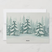 Cute Foxes and Snowman Merry Christmas Feestdagenkaart (Achterkant)