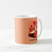 Cute Foxes Couple Personalized Valentijnsdag Koffiemok (Voorkant rechts)