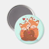 Cute Foxes Magneet (Voorkant / Achterkant)