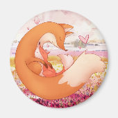 Cute Foxes Magnet (Voorkant)