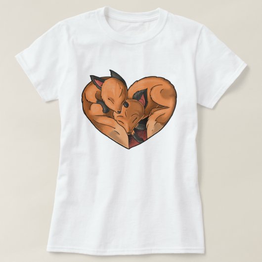 Cute Foxes T-Shirt (Design voorkant)