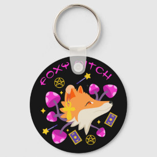 Cute Foxy Witch Magick Fox Witchcraft Sleutelhanger