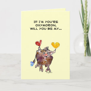 Cute fOXymoron Valentines Day Card Feestdagen Kaart