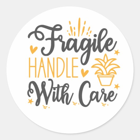 Cute FRAGILE Handle With Care Labels | Aesthetic (Voorkant)