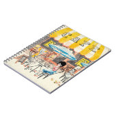 Cute France Café Scene Sketch Notitieboek (Linkerzijde)