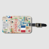 Cute France Icons Bagagelabel (Voorkant (horizontaal))