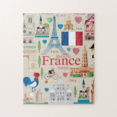Cute France Icons Legpuzzel (Verticaal)