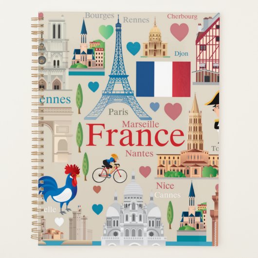 Cute France Icons Planner (Voorkant)