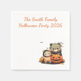 Cute Frankenstein Bear Halloween Custom Servet
