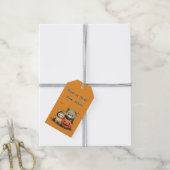 Cute Frankenstein Bear Halloween Spooky Season Cadeaulabel (Met Touw)