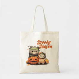 Cute Frankenstein Bear Halloween Spooky Season Tote Bag